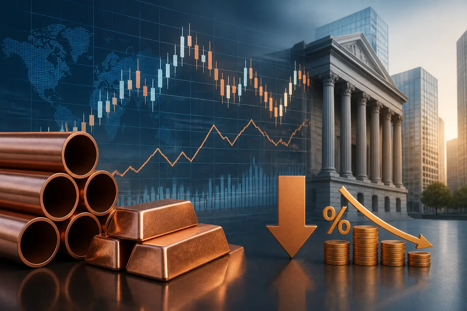 استقرار سعر النحاس قرب 14 ألف دولار مع تراجع مخاوف رفع الفائدة وتراجع المعروض