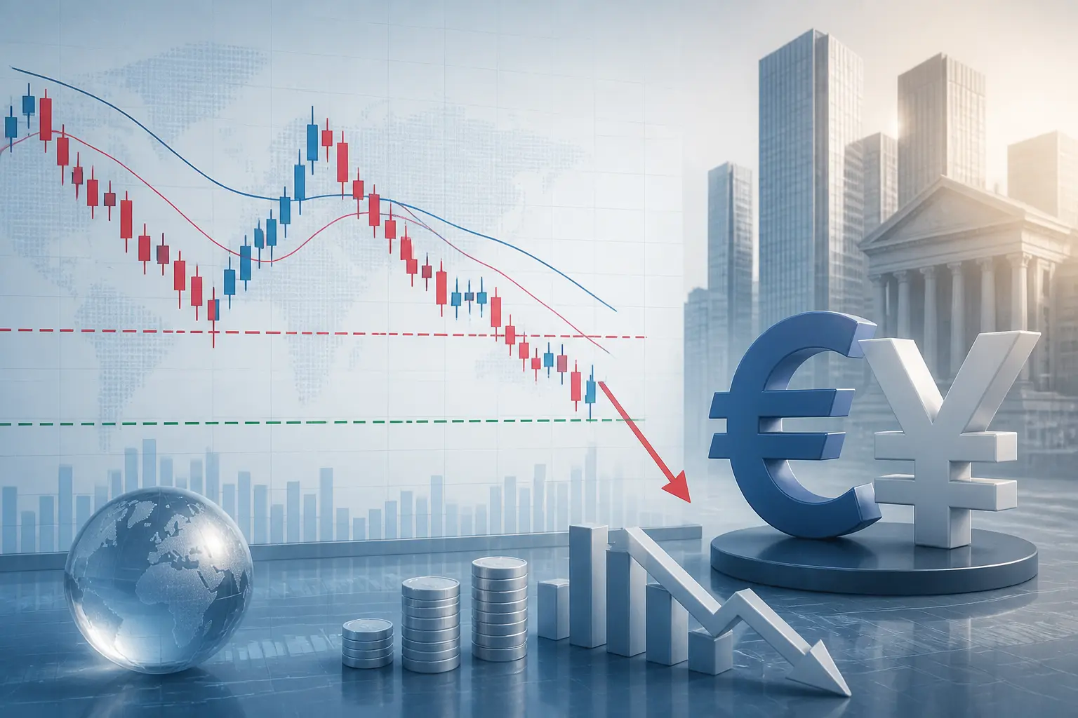 زوج يورو/ين EUR/JPY يحافظ على التحيز الهبوطي مع دعم عند 183.34 ومقاومة عند 184.57