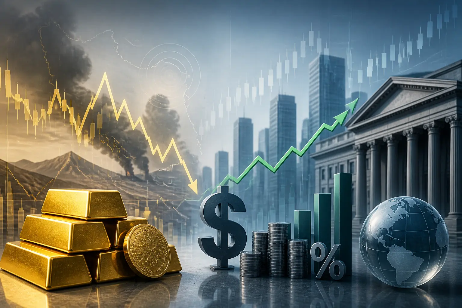الذهب يقلص مكاسبه مع دعم الدولار من رفع الفائدة ومخاطر إيران قبيل بيانات التضخم الأمريكية