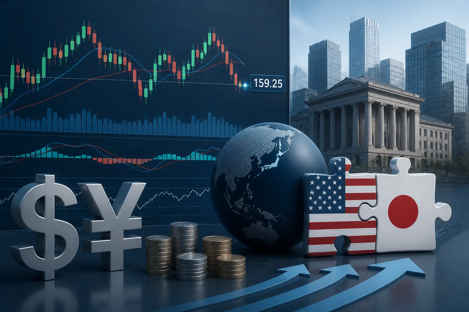 الين الياباني يستقر قرب 159.25 بعد تدخل مشترك نادر بين الولايات المتحدة واليابان