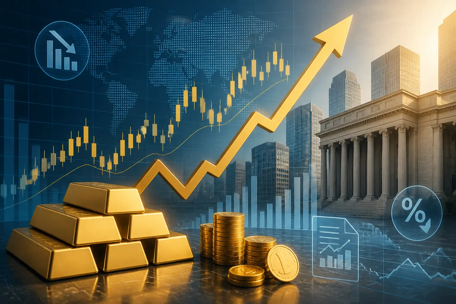 ارتفاع أسعار الذهب مع تراجع توقعات رفع الفائدة الأميركية وسط ترقب بيانات أسعار المنتجين
