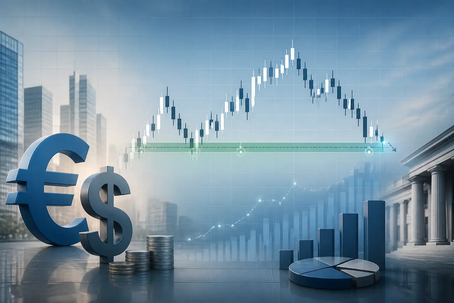 اليورو يظهر تقليلاً طفيفاً في قيمته مقابل الدولار مع دعم فني حول 1.1500