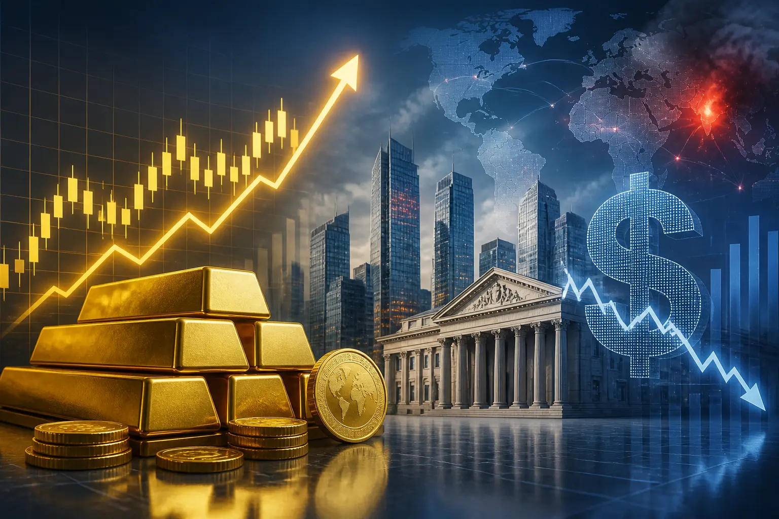 الذهب يحافظ على مكاسبه قرب 4400 دولار وسط ضعف الدولار وتوترات جيوسياسية