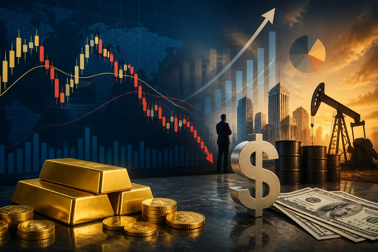 الذهب يتراجع دون 4400 دولار مع صعود الدولار وسط مخاوف التضخم المدفوع بارتفاع النفط