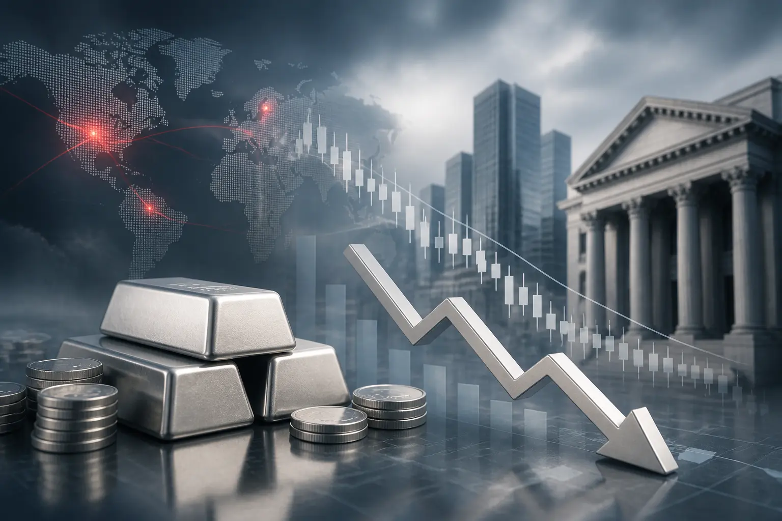 تراجع سعر الفضة إلى 65.50 دولار وسط توترات جيوسياسية وتوقعات متقلبة للفيدرالي