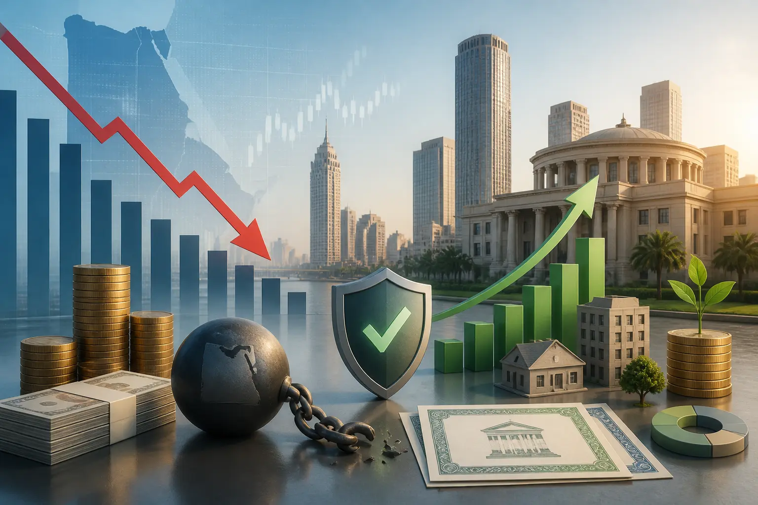 مصر تعزز التمويل المحلي وتخفض الاعتماد على الديون الخارجية في 2026-2027
