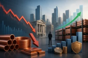 انخفاض أسعار النحاس مع ارتفاع مخزونات بورصة لندن للمعادن
