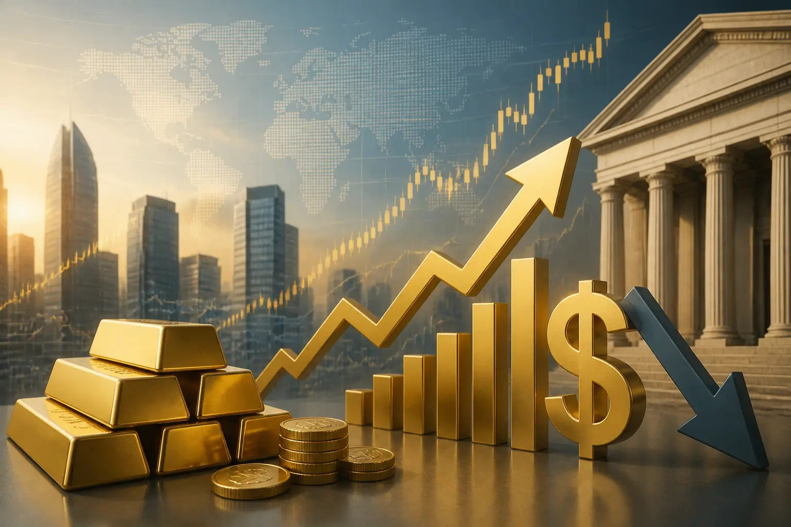 الذهب يرتفع لأعلى مستوى منذ يونيو مع تراجع توقعات رفع الفائدة وضعف الدولار الأمريكي