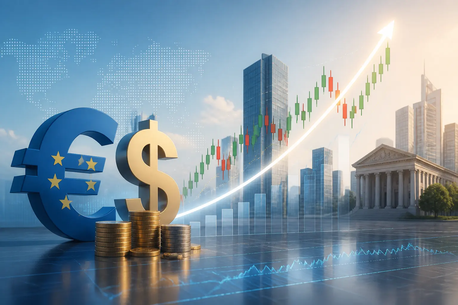 اليورو يتجه نحو 1.1800 مقابل الدولار مع توقعات بمزيد من المكاسب