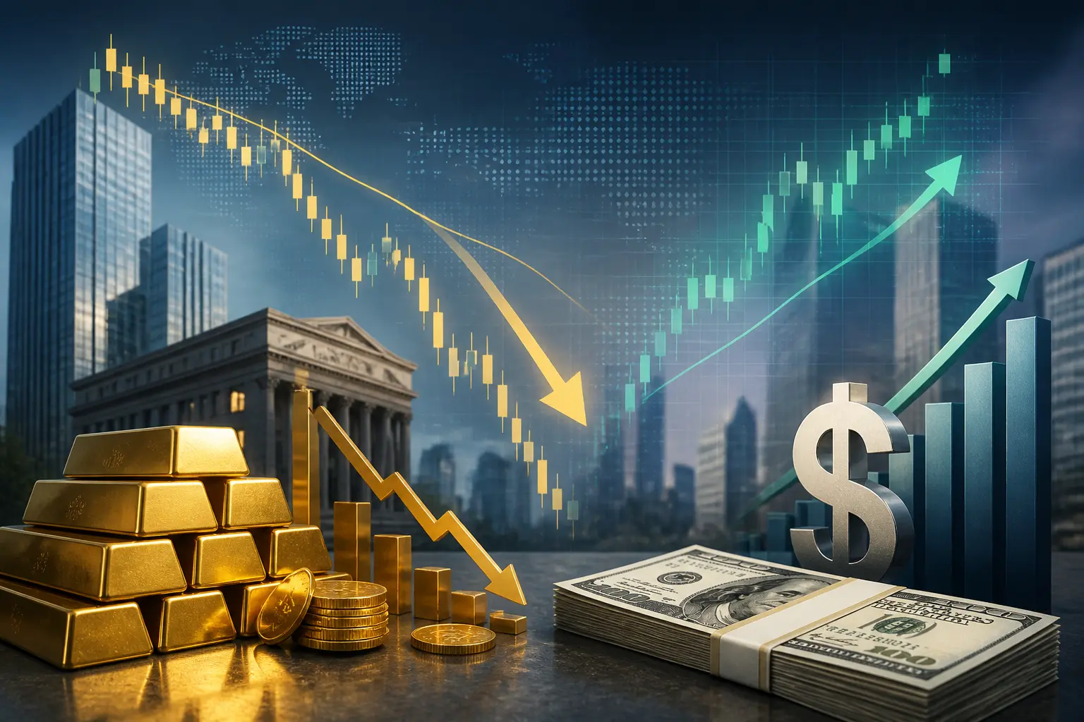 الذهب يتراجع دون 4650 دولار مع ارتفاع طفيف للدولار قبيل بيانات نفقات الاستهلاك الشخصي الأمريكية