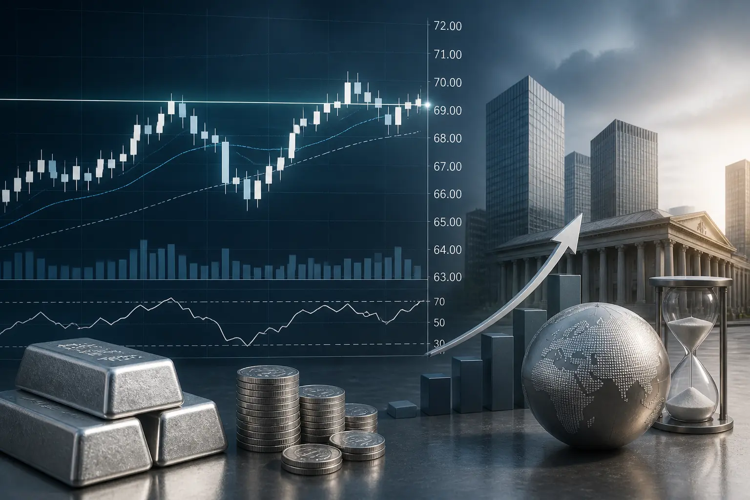 سعر الفضة يثبت فوق 69 دولارًا قبيل صدور بيانات التضخم الأمريكية وندوة جاكسون هول