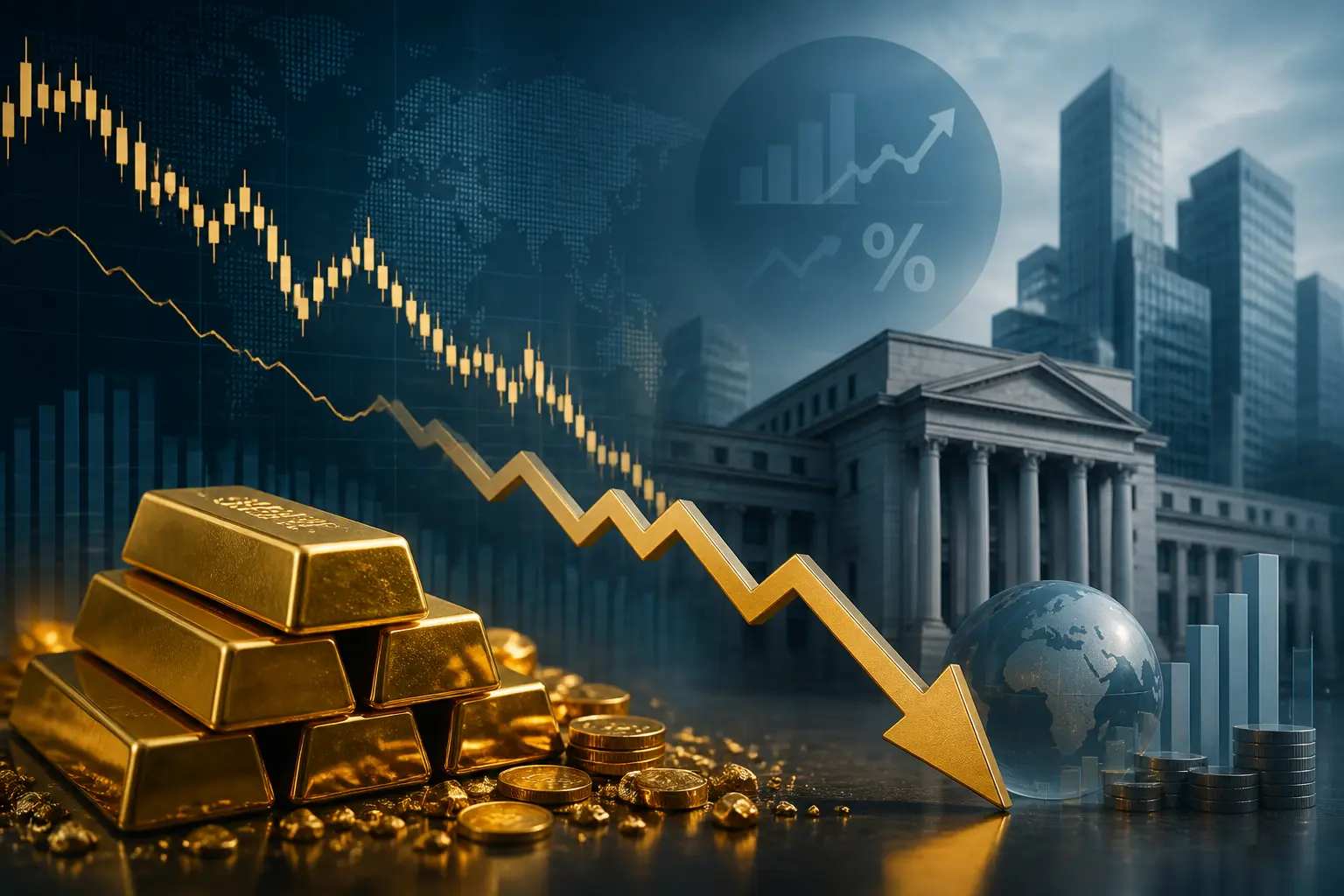 تراجع سعر الذهب اليوم مع ترقب بيانات التضخم وكلمة رئيس الفيدرالي