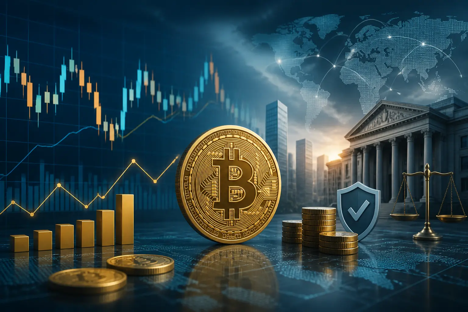 بيتكوين تستقر قرب 79 ألف دولار وسط ترقب اللوائح الأمريكية والتوترات الإقليمية