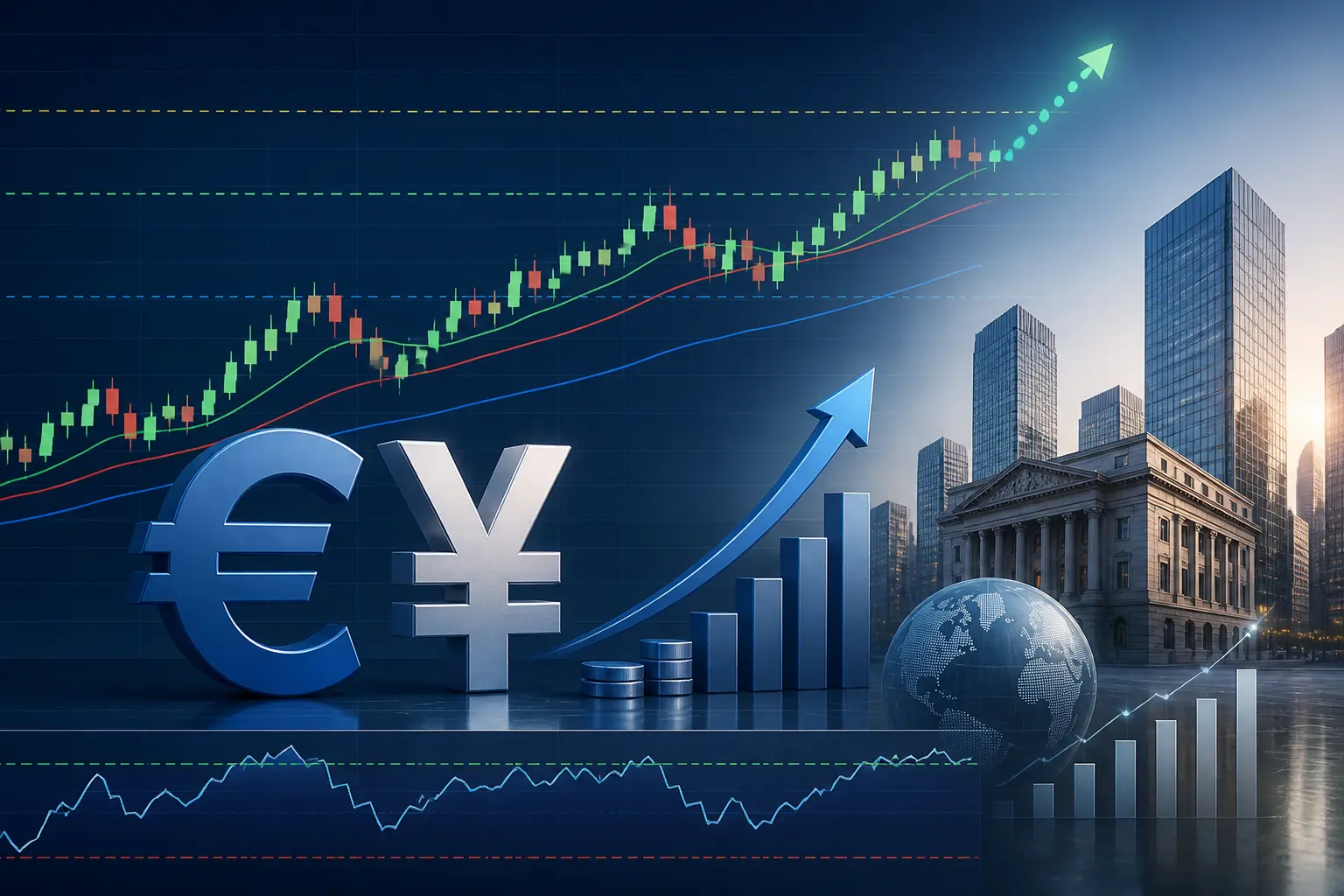 زوج يورو/ين ياباني EUR/JPY يحافظ على صعوده فوق 185.50 مع توقعات بالارتفاع نحو 187.95