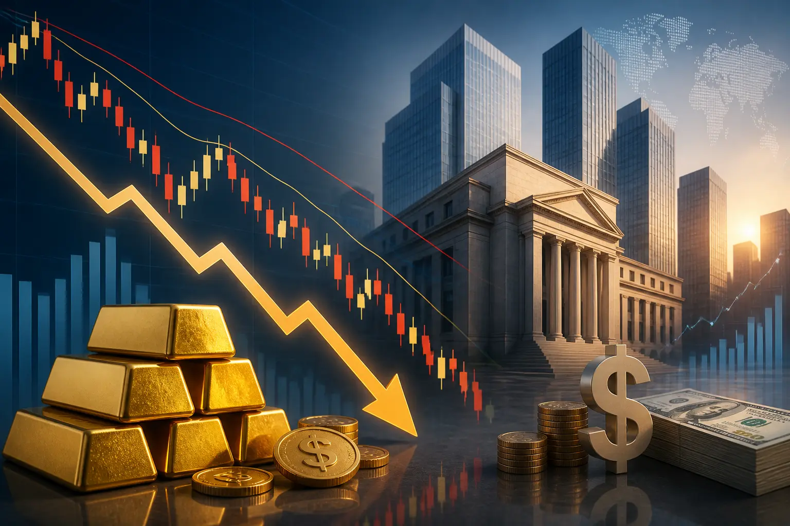 الذهب يتراجع دون 4600 دولار مع ترقب ندوة جاكسون هول وتأثير بيانات التضخم الأمريكية