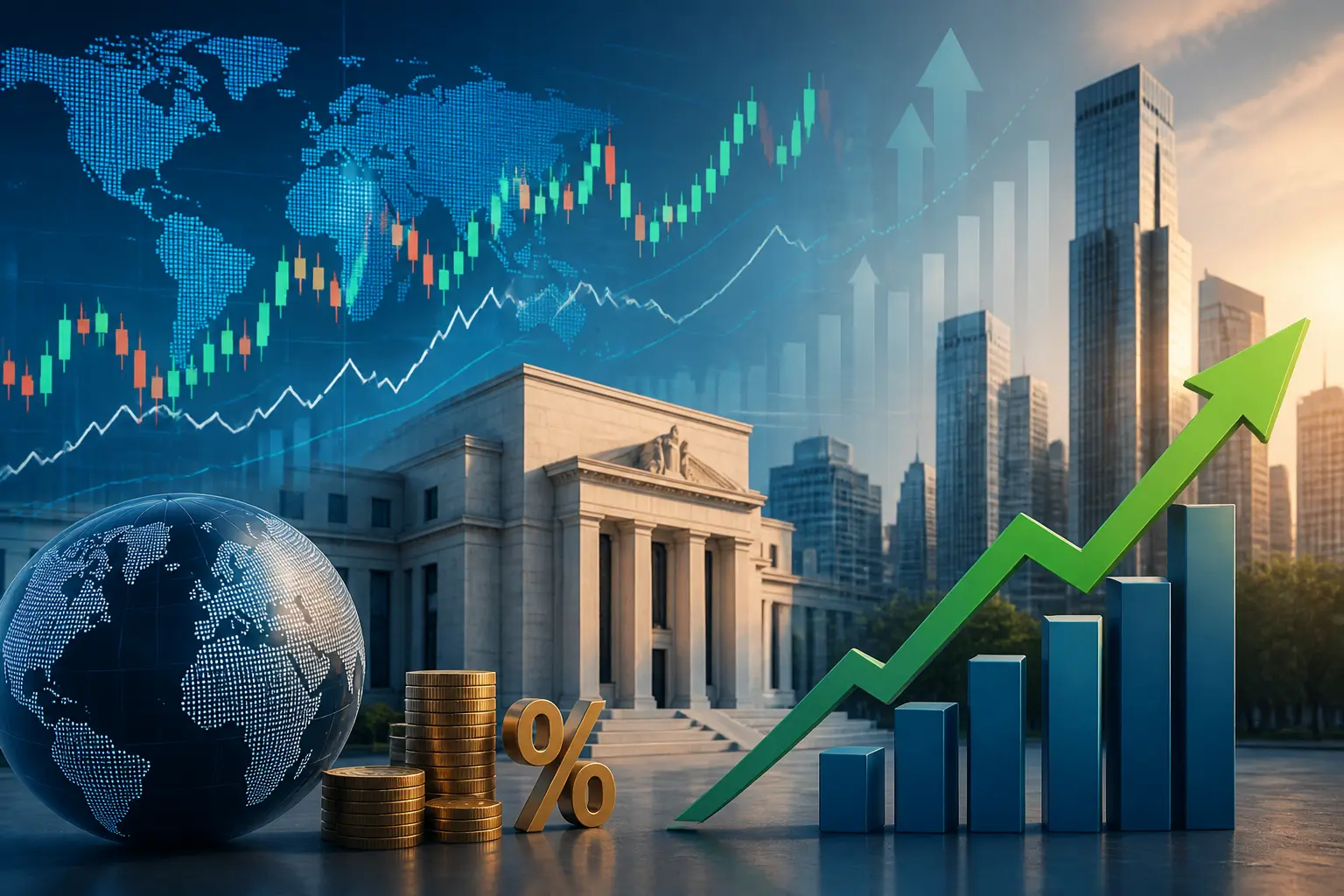 الأسهم العالمية ترتفع مع ترقب كلمة رئيس الاحتياطي الفيدرالي في جاكسون هول
