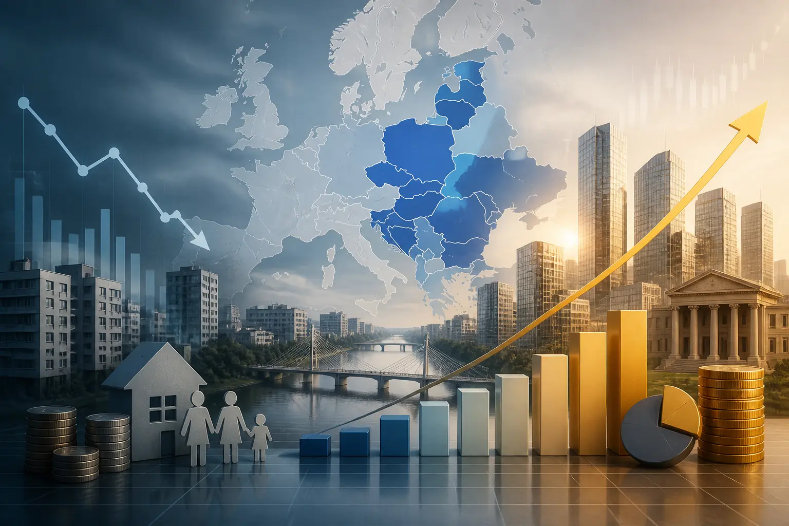 تباين مستويات المعيشة ونمو الاقتصاد في وسط وشرق أوروبا وسط تحديات جيوسياسية