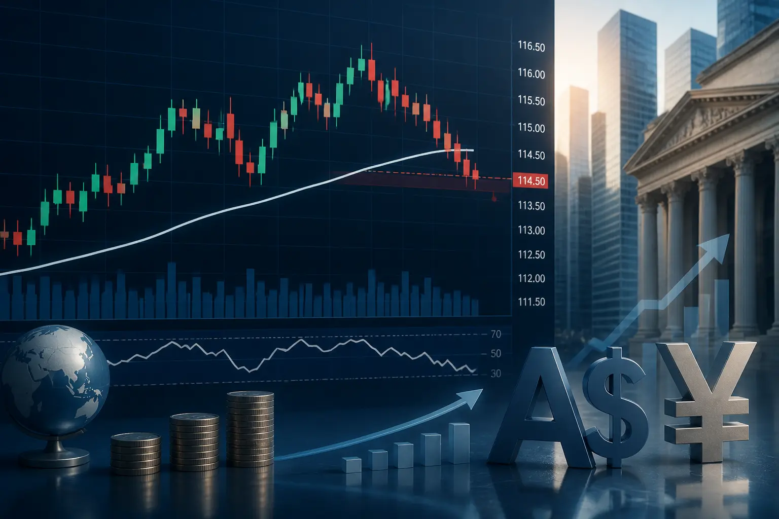 زوج AUD/JPY يتراجع قرب 114.50 مع بقاء التوقعات الصعودية فوق المتوسط المتحرك 100 يوم