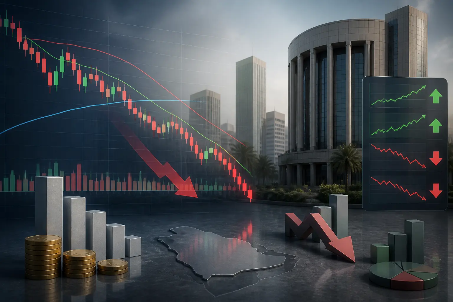 تراجع مؤشر تاسي وسط إشارات بيع متباينة بين الأطر الزمنية