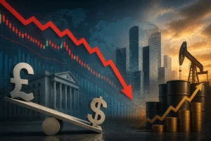 الجنيه الإسترليني يتراجع دون 1.35 أمام الدولار وسط ضغوط سياسية وارتفاع أسعار النفط