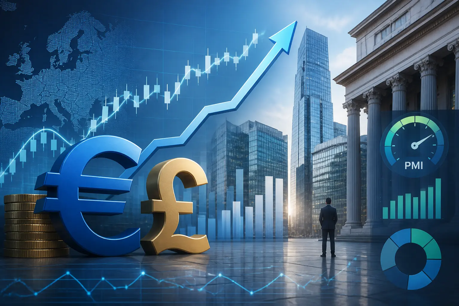 زوج اليورو/الجنيه الإسترليني يرتفع إلى أعلى مستوى في شهرين بدعم من مؤشرات PMI والسياسة النقدية