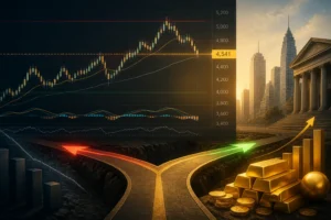الذهب على مفترق طرق: مستوى 4,541 دولارًا يحسم اتجاه المعدن النفيس