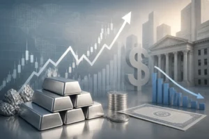 سعر الفضة يرتفع إلى 67 دولارًا مع تراجع الدولار وعوائد السندات الأمريكية