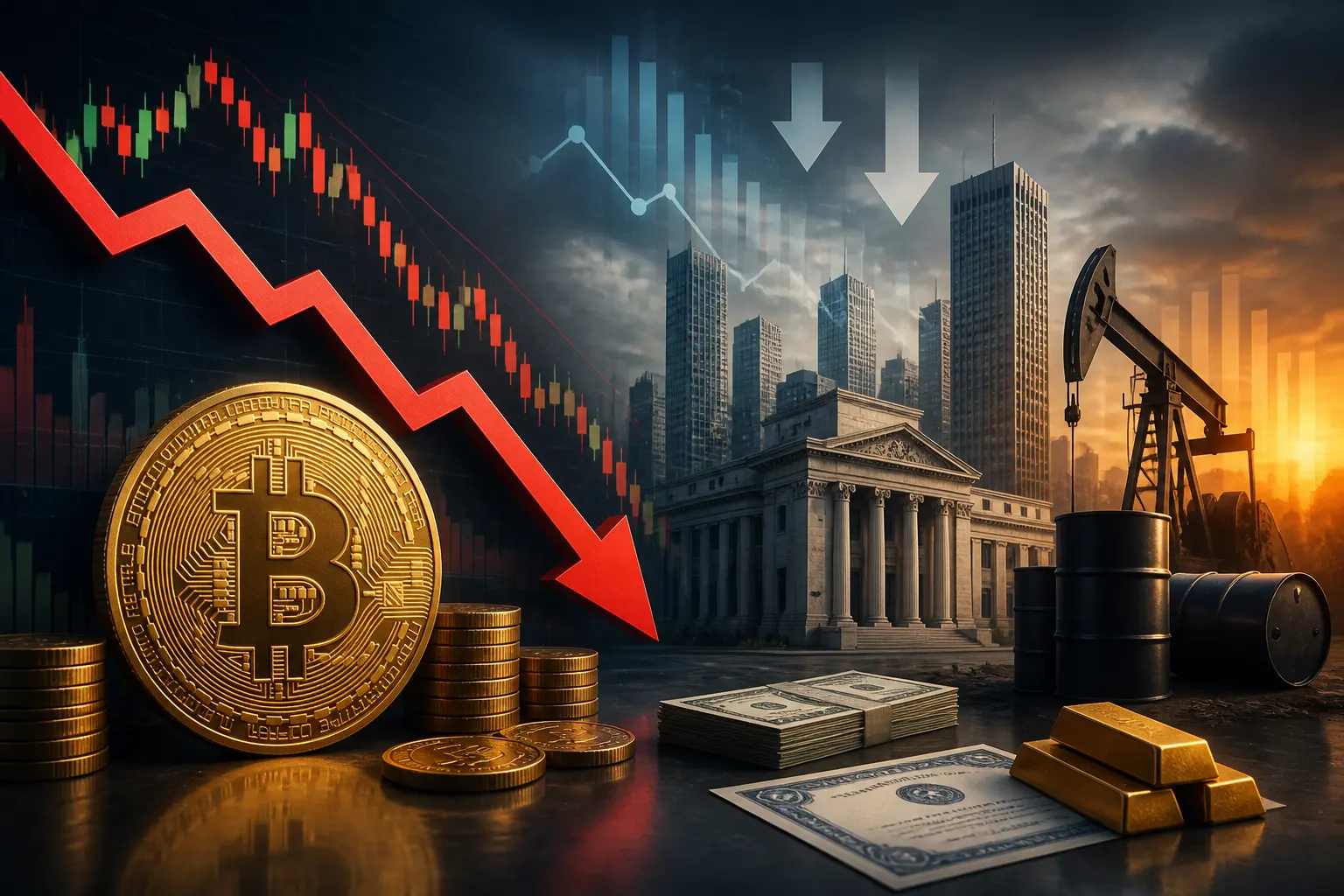 بيتكوين يتراجع إلى 78,000 دولار وسط ضغوط الفيدرالي وارتفاع النفط