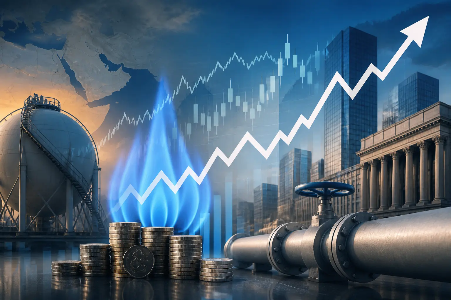 أسعار الغاز الطبيعي الأوروبية ترتفع مع استمرار مخاطر اضطرابات الخليج