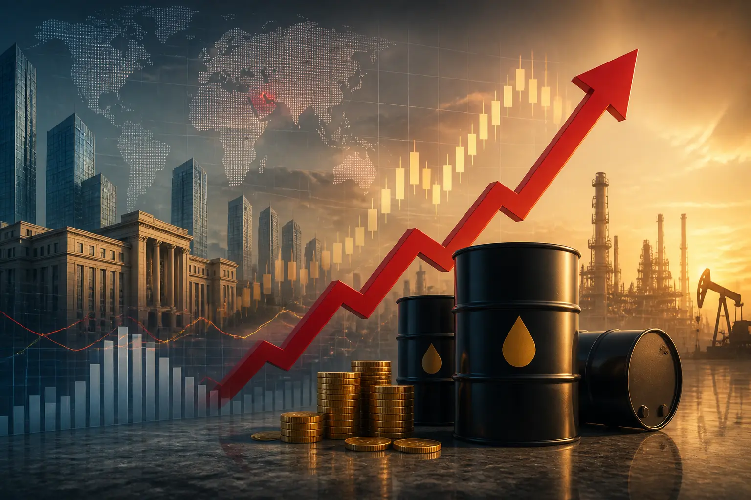صدمات العرض في الشرق الأوسط تدفع أسعار النفط إلى تجاوز 100 دولار