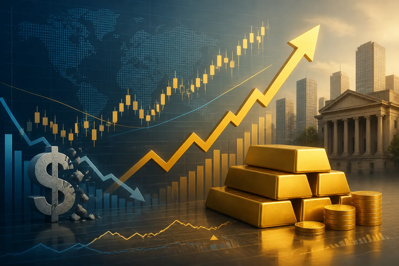 الذهب يستعيد 4400 دولار مع تراجع الدولار وسط توقعات تشديد الفائدة