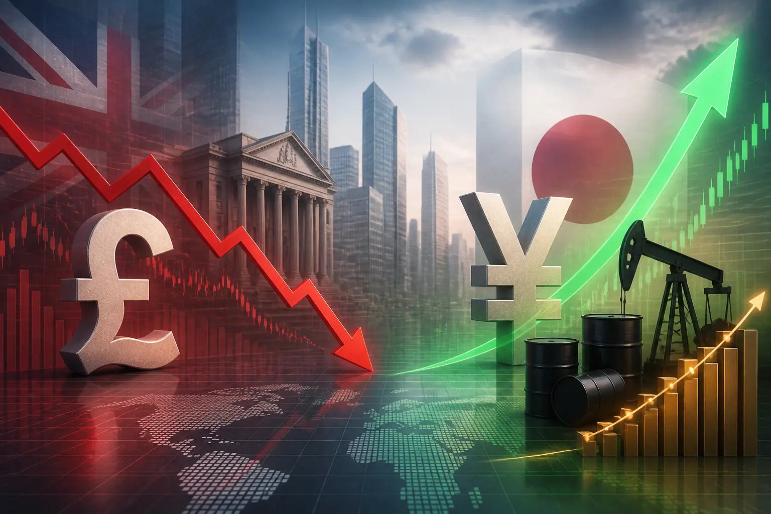 تراجع الجنيه الإسترليني إلى 207.50 مع صعود الين الياباني رغم ارتفاع أسعار النفط
