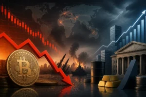 بيتكوين تتراجع مع تصاعد التوترات بين الولايات المتحدة وإيران وارتفاع عوائد السندات الأمريكية