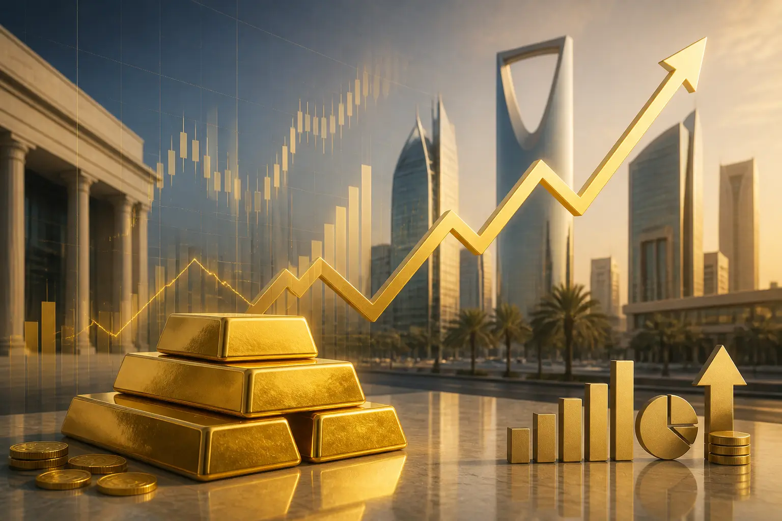 ارتفاع طفيف في سعر الذهب بالسعودية اليوم مع استمرار الطلب