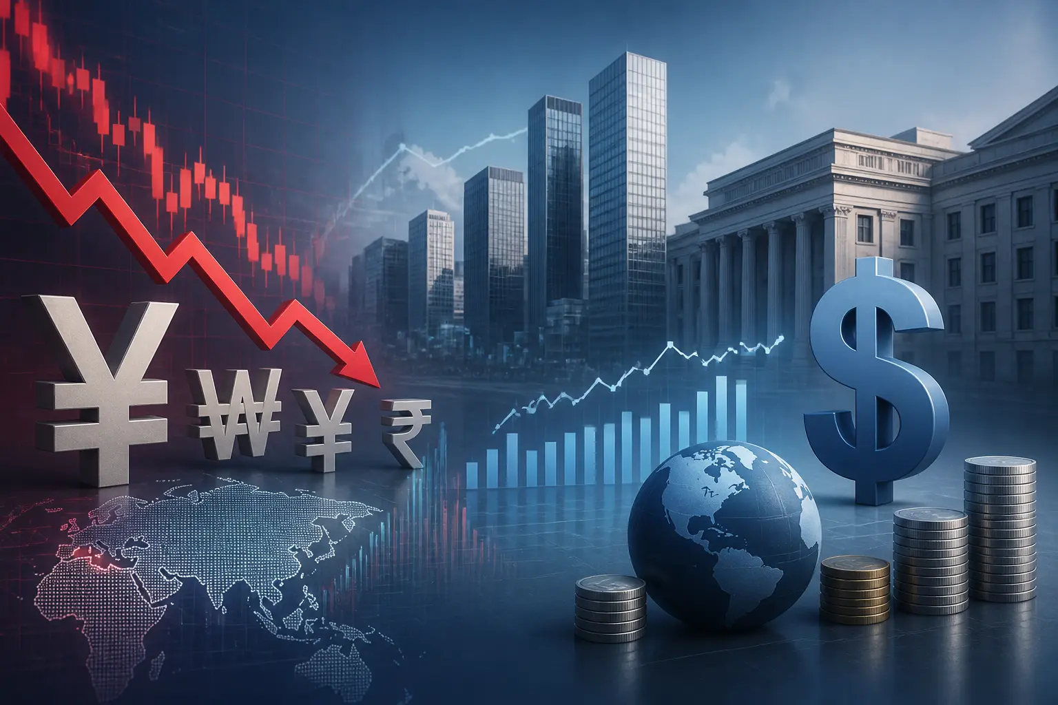 تراجع العملات الآسيوية مع انخفاض الين واستقرار الدولار قبيل بيانات التضخم الأمريكية