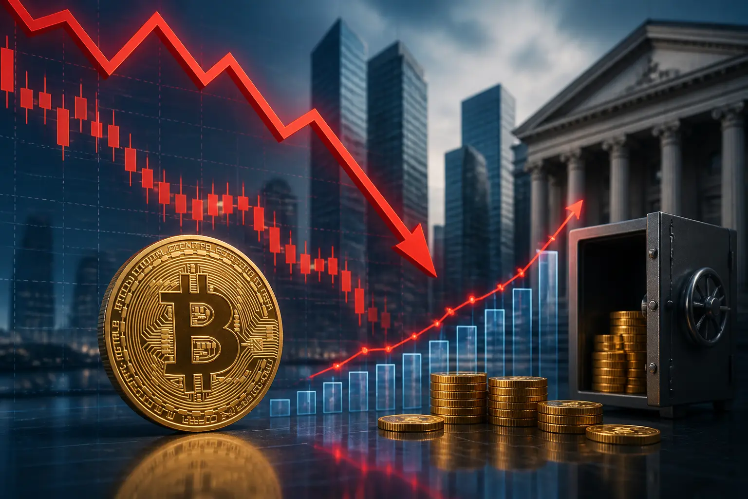 بيتكوين يتراجع فوق 77,000 دولار وسط ارتفاع احتياطيات البورصات ومخاوف من ضغوط بيع