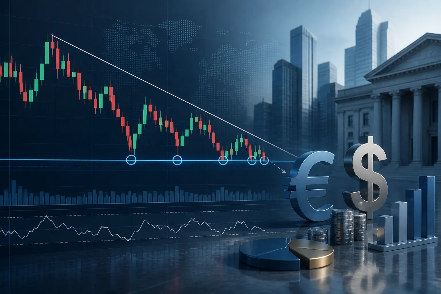 اليورو يختبر دعم 1.1565 مقابل الدولار مع زخم هبوطي محدود