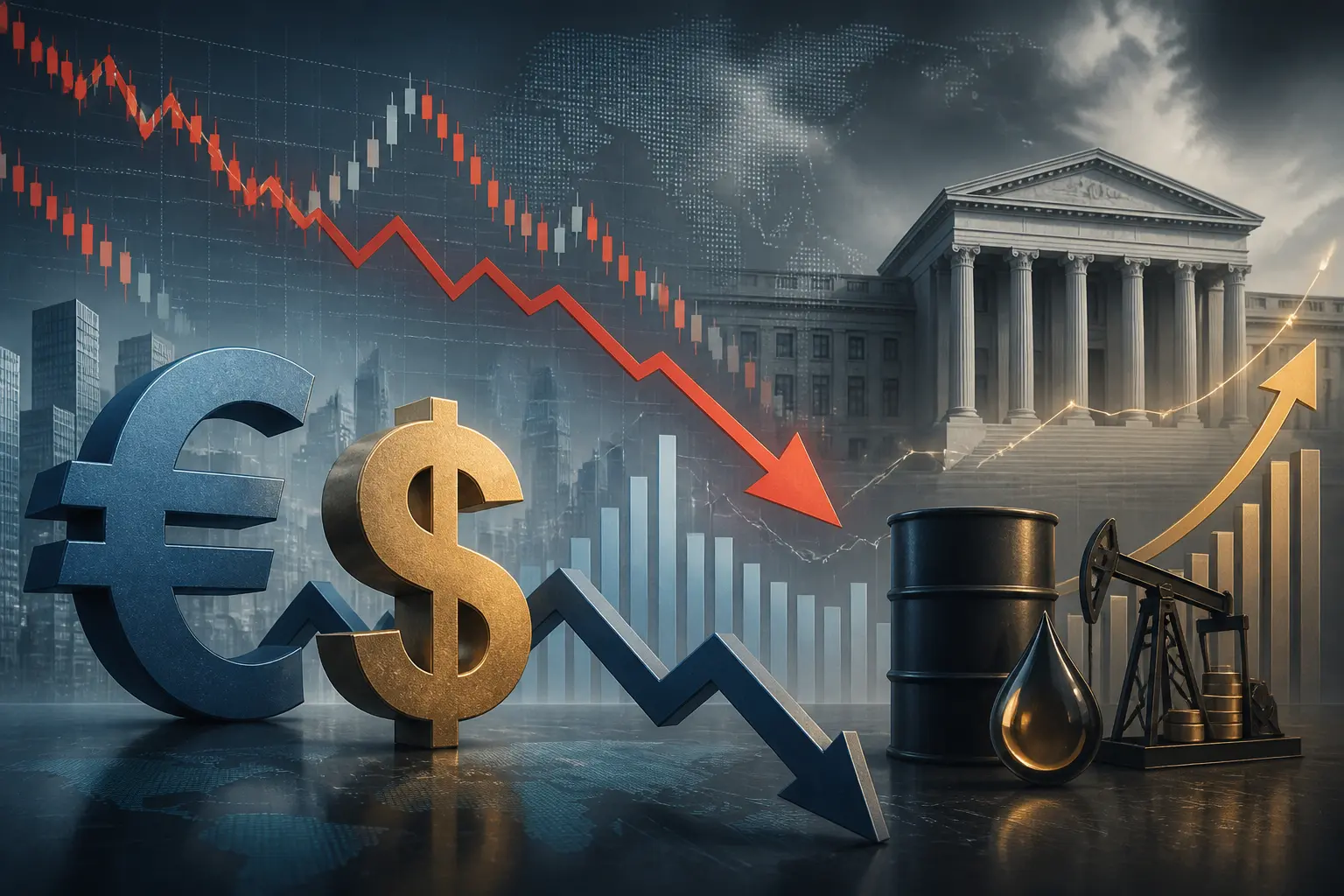 تراجع اليورو مقابل الدولار الكندي مع تصاعد ضغوط رفع الفائدة وارتفاع أسعار النفط