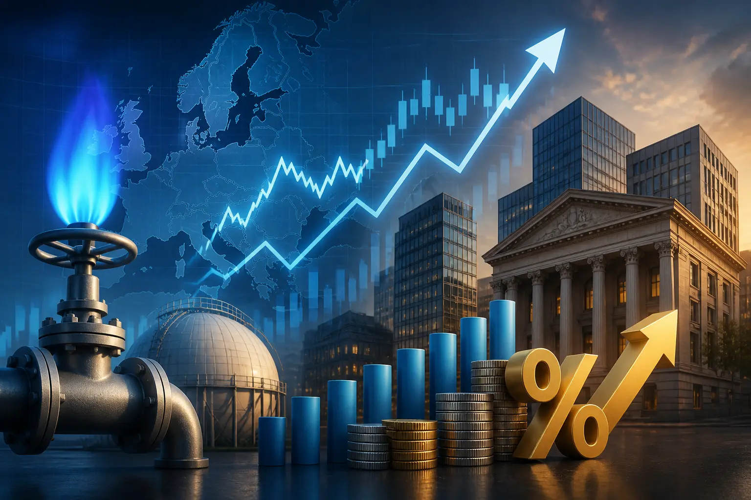 أسعار الغاز الأوروبي ترتفع 5% وسط تحذيرات من تراجع احتياطيات الشتاء