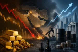 تراجع حاد للذهب وسط صعود أسعار النفط وتوترات الشرق الأوسط