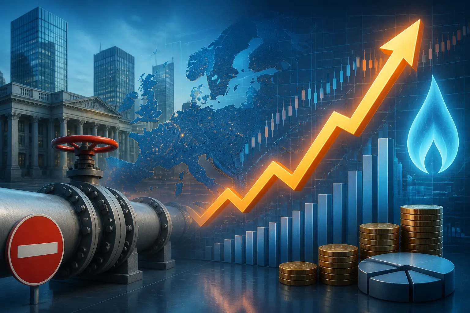أسعار الغاز الأوروبية ترتفع 6% مع توقف خط أنابيب سعودي وتأزم الإمدادات