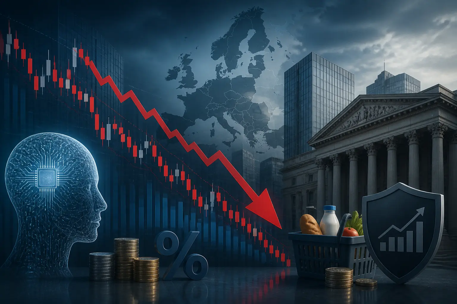 تراجع الأسهم الأوروبية مع دعوات لإبطاء الذكاء الاصطناعي وتصاعد مخاوف التضخم