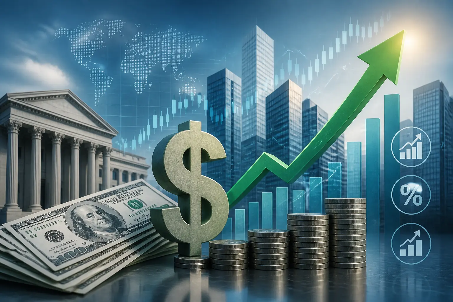 الدولار الأمريكي يرتفع مع تصاعد التضخم وتوقعات رفع الفائدة من الفيدرالي