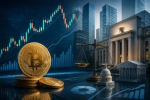 بيتكوين تستقر عند 77,400 دولار مع ترقب تصويت مجلس الشيوخ على قانون Clarity واجتماع الفيدرالي