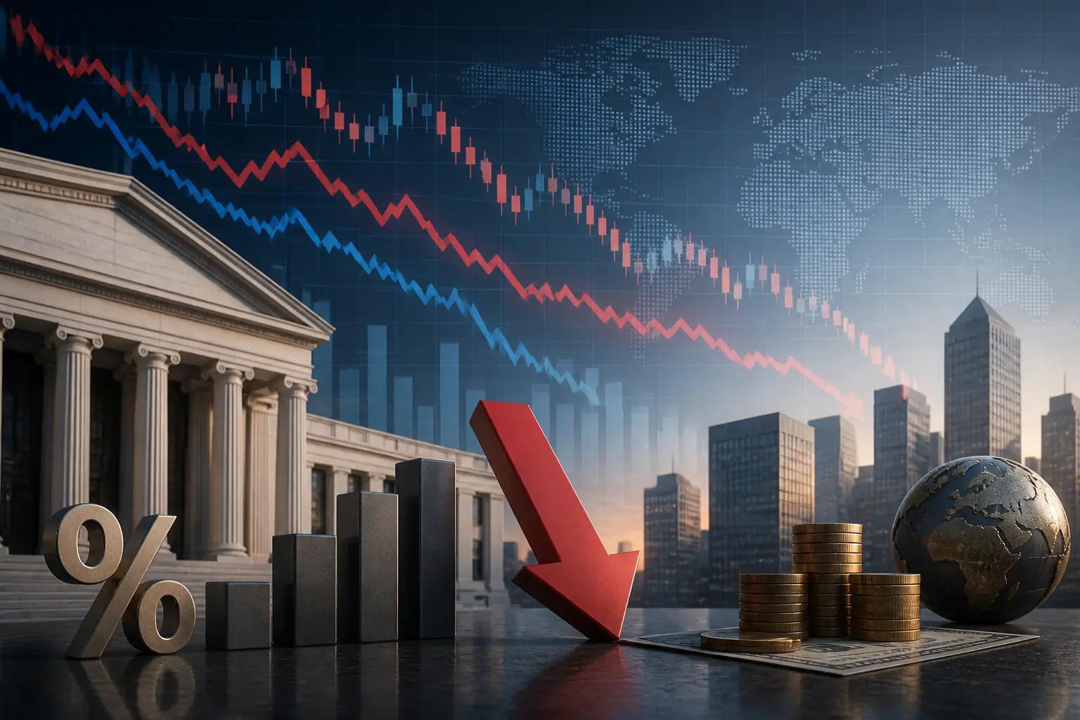 انخفاض العقود الآجلة لمؤشرات داو جونز وستاندرد آند بورز مع ترقب قرار الفائدة الأمريكي