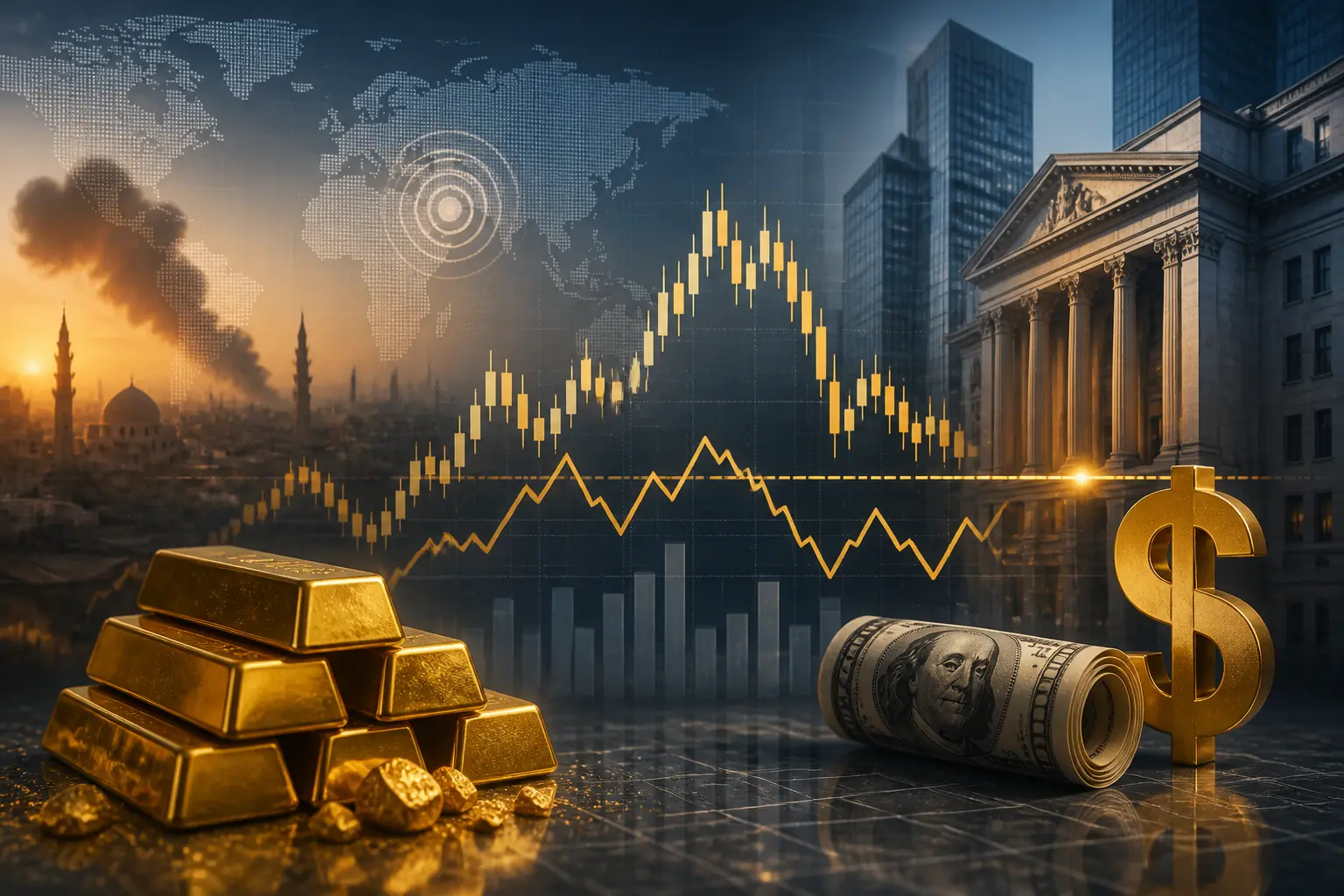 الذهب يتأرجح دون 4350 دولارًا مع ترقب قرار الفيدرالي وتأثيرات الشرق الأوسط