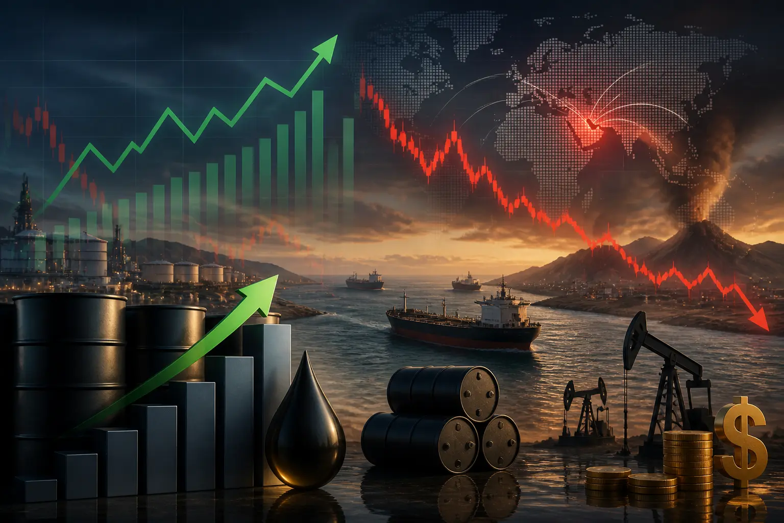 ارتفاع مفاجئ في مخزونات النفط الأمريكية يضغط على الأسعار رغم اضطرابات الشرق الأوسط