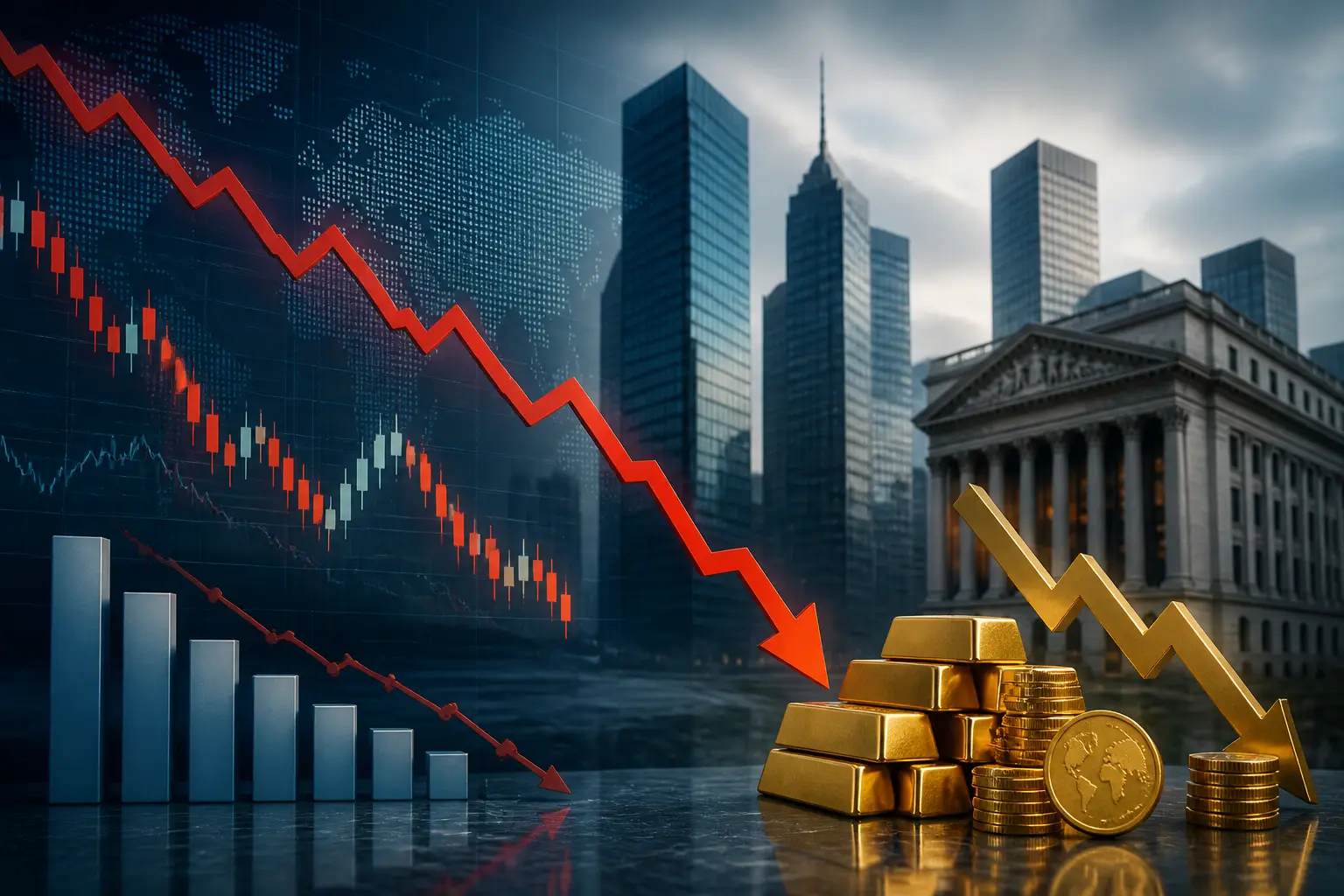 تصريحات رئيس الفيدرالي وارش تؤثر سلبًا على وول ستريت وتنخفض أسعار الذهب