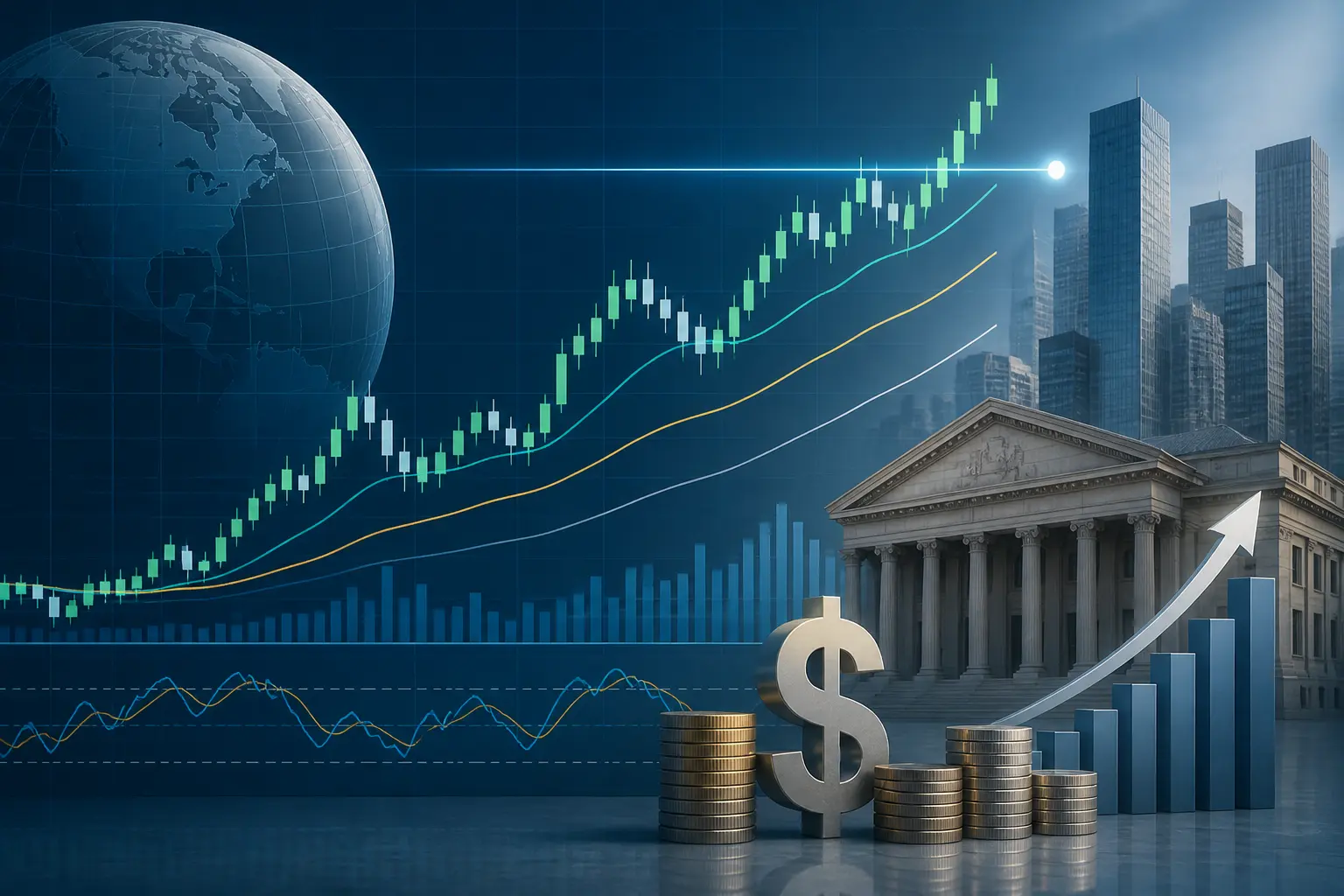 مؤشر الدولار يتجاوز مستوى 100 ويستقر فوق المتوسطات بعد رفع الفائدة الأمريكية
