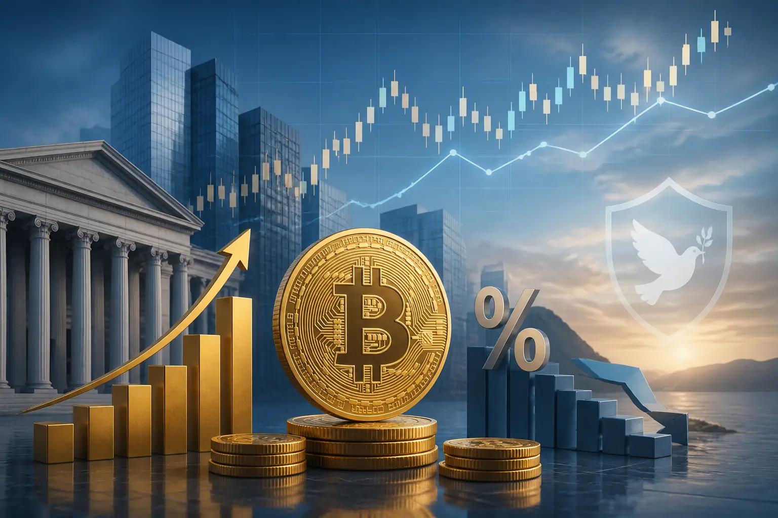 بيتكوين يتماسك وسط رفع الفائدة وتراجع التوترات في الشرق الأوسط